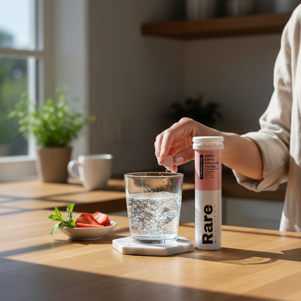 Apple Cider Vinegar Fizz (750mg)  for Cravings Control - Set of 4 (Total 60 Tablets)