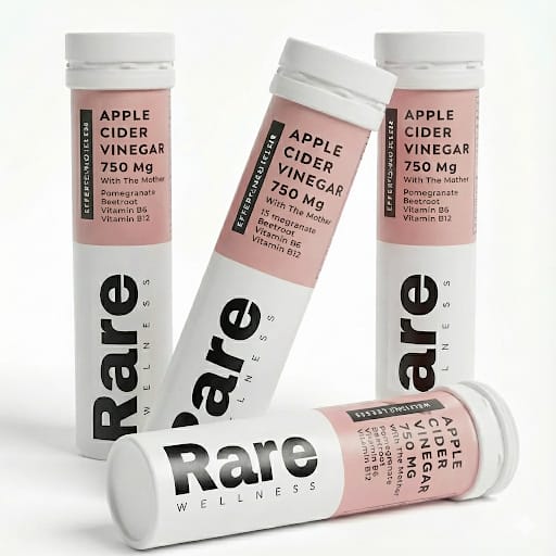 Apple Cider Vinegar Fizz (750mg)  for Cravings Control - Set of 4 (Total 60 Tablets)